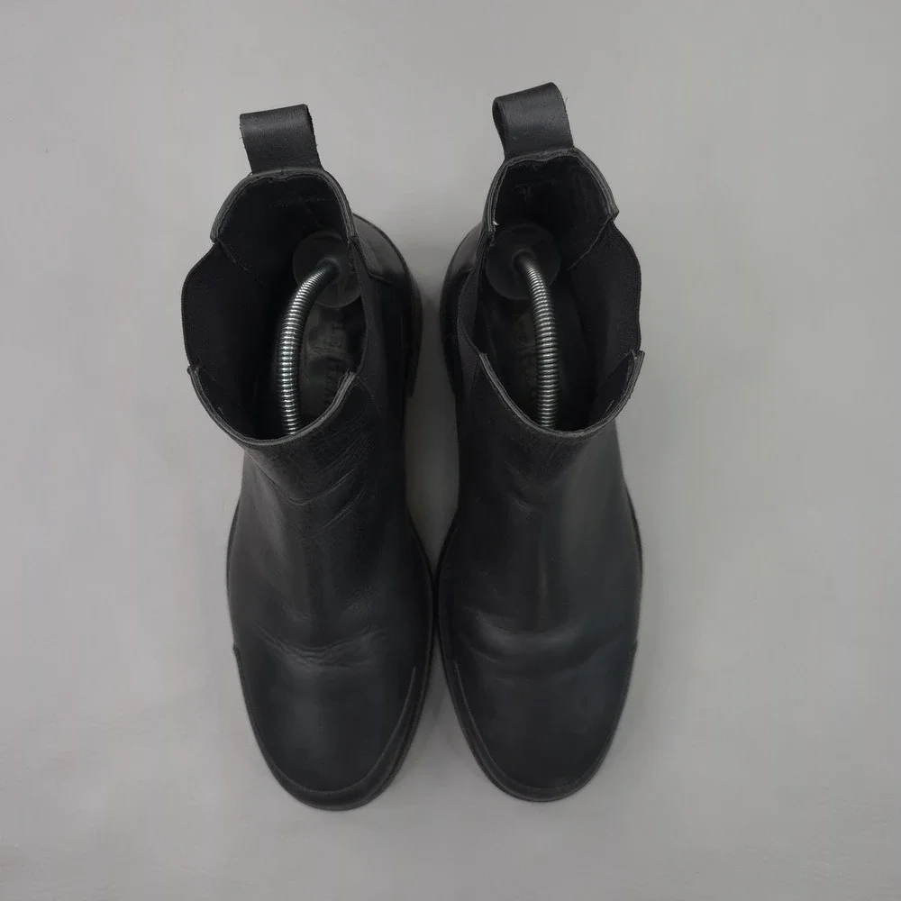 Cole Haan Boots Mens 8.5 Black Leather Air Chelsea Ankle Lug Sole Pull On